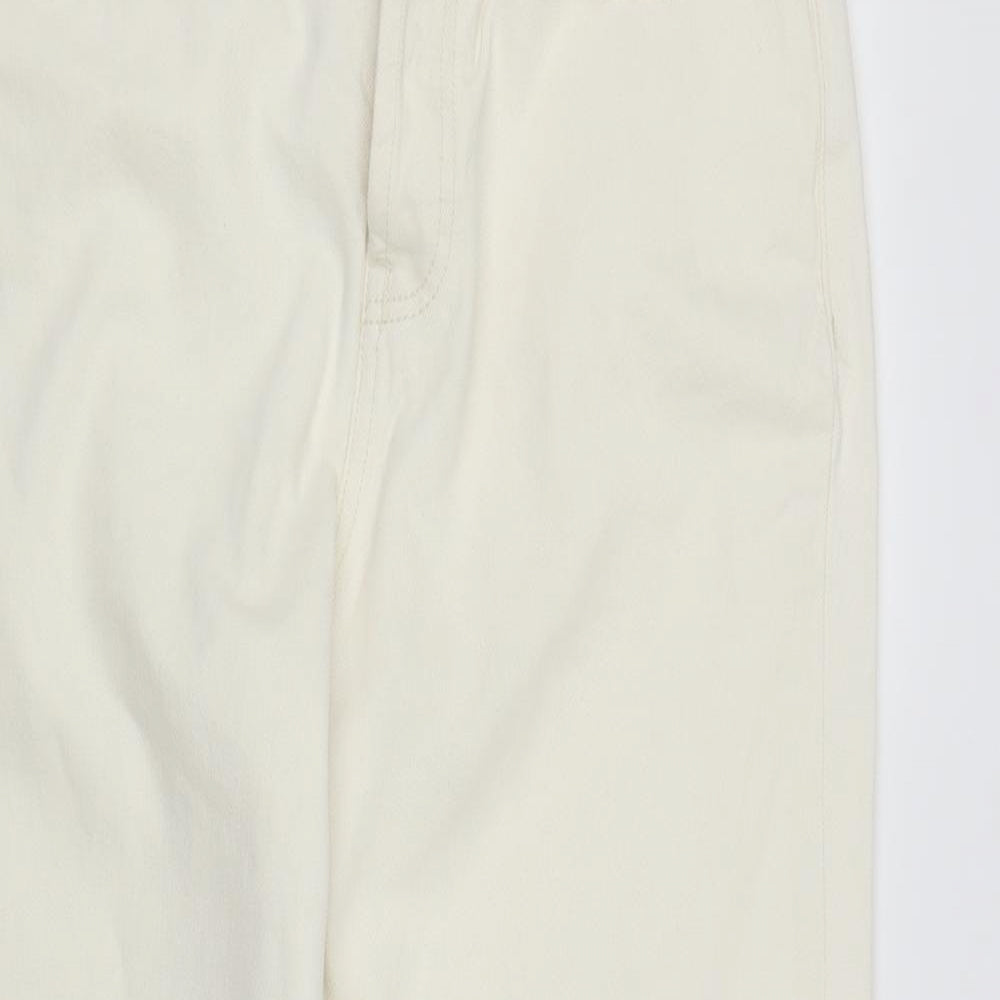 Primark Womens White  Denim Straight Jeans Size 12 L27 in