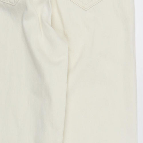 Primark Womens White  Denim Straight Jeans Size 12 L27 in