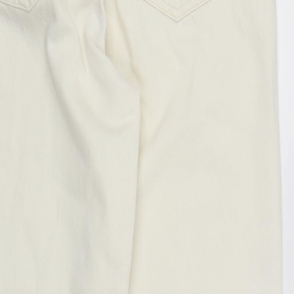 Primark Womens White  Denim Straight Jeans Size 12 L27 in