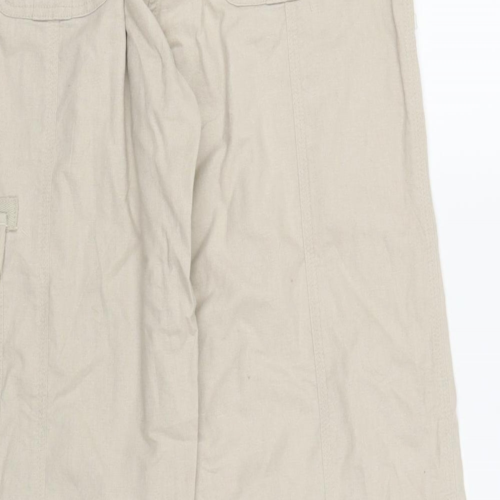 BHS Womens Beige   Cargo Trousers Size 12 L25 in
