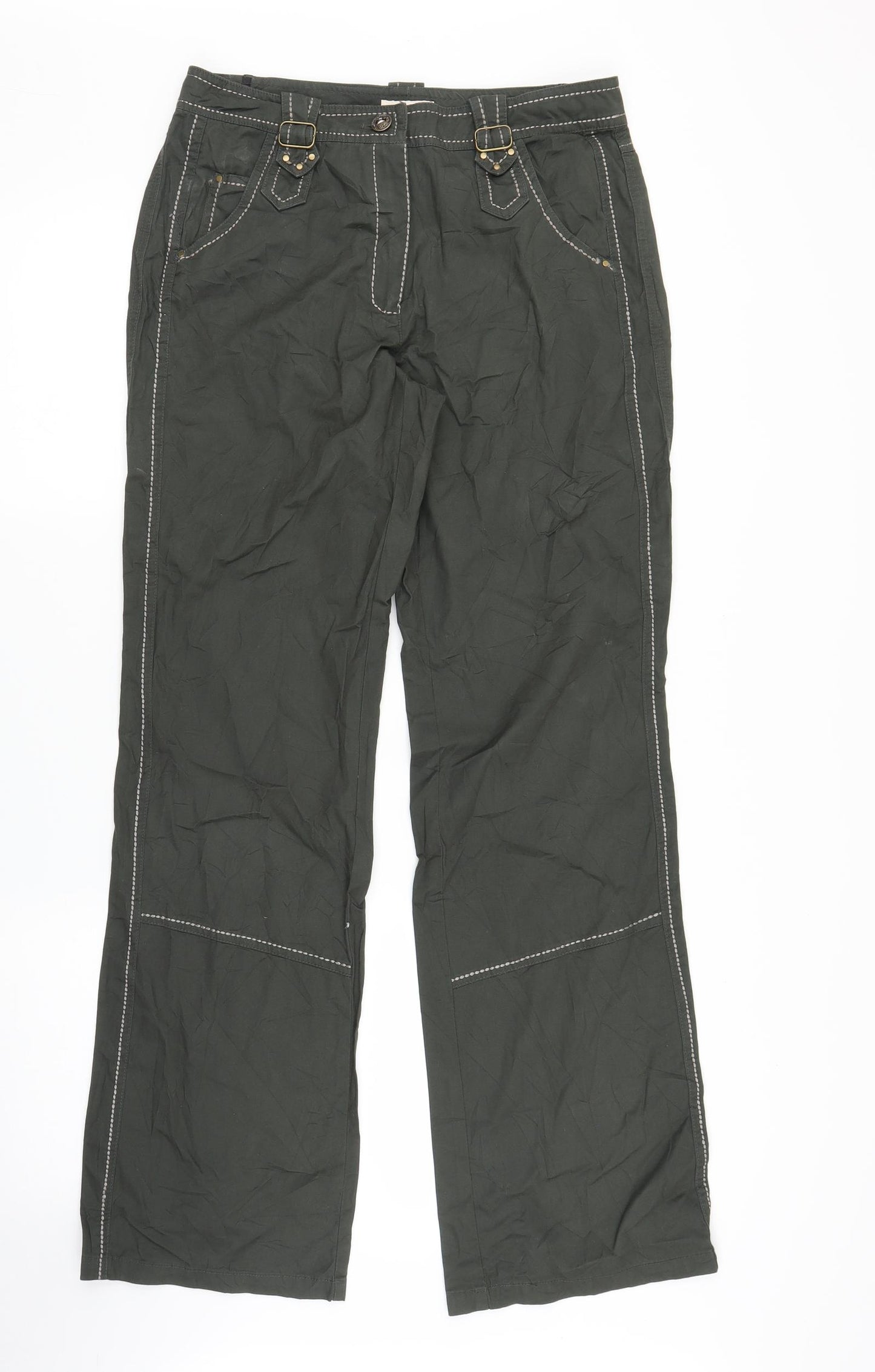 Infinity Womens Green   Cargo Trousers Size 10 L31 in