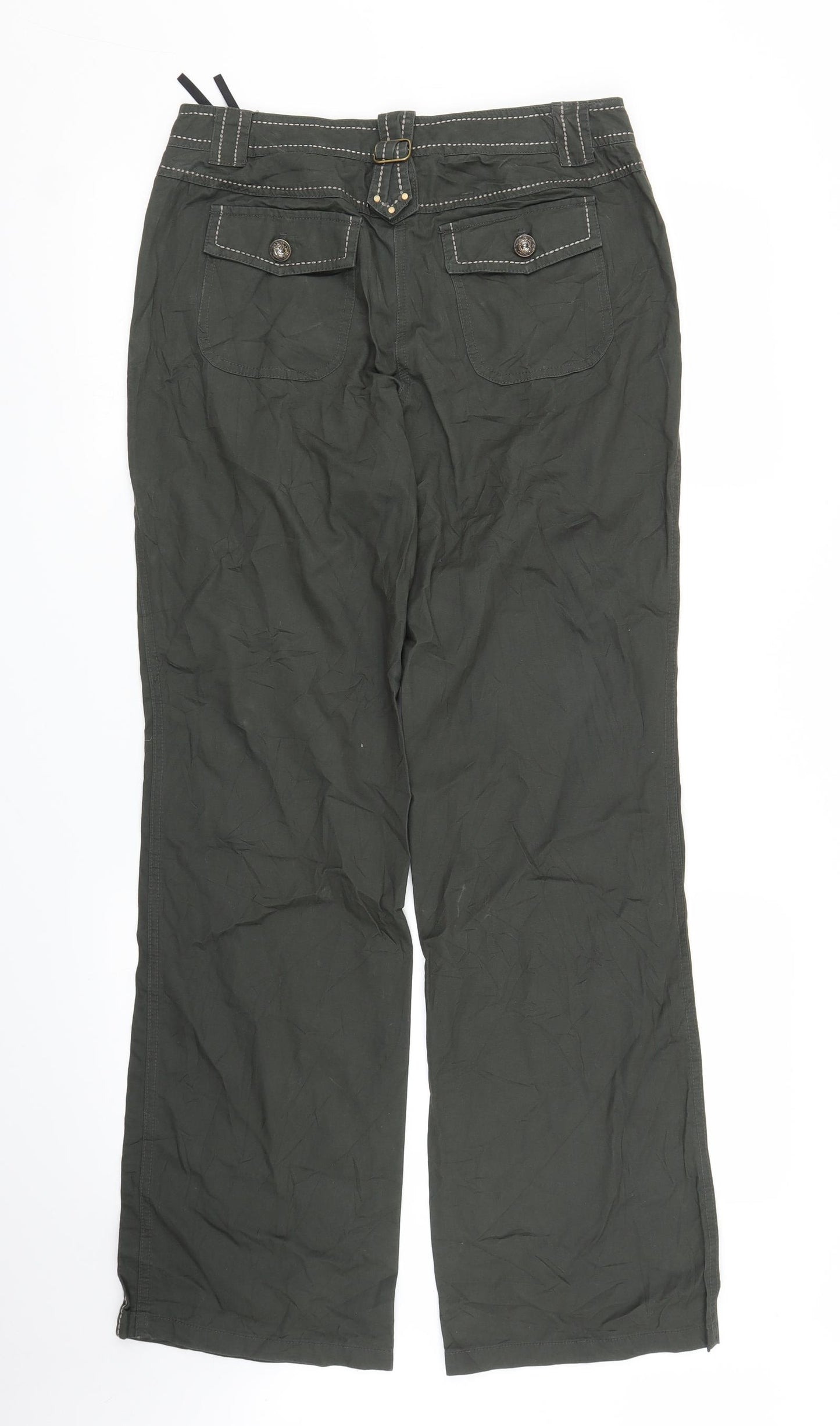 Infinity Womens Green   Cargo Trousers Size 10 L31 in