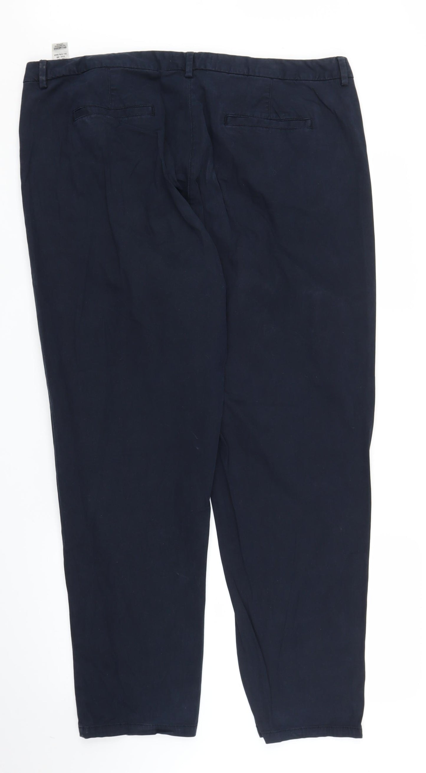 M&S Womens Blue   Chino Trousers Size 20 L29 in