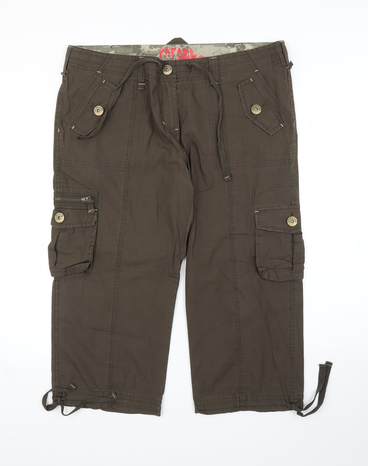 Matalan Womens Brown   Cargo Trousers Size 18 L20 in