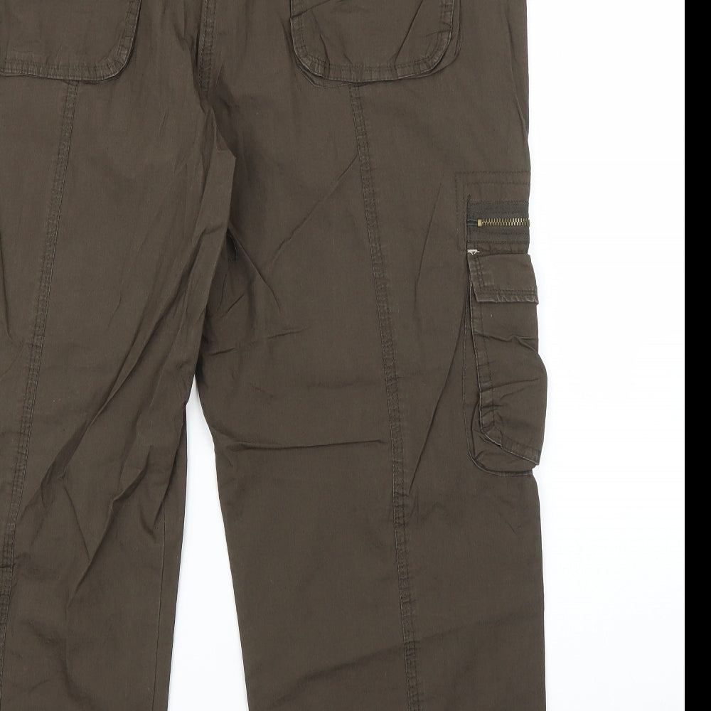Matalan Womens Brown   Cargo Trousers Size 18 L20 in