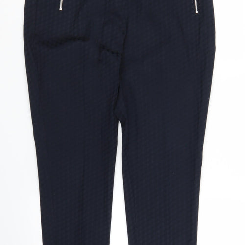 F&F Womens Blue Argyle/Diamond  Carrot Trousers Size 14 L26 in