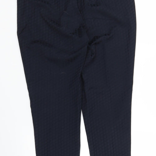 F&F Womens Blue Argyle/Diamond  Carrot Trousers Size 14 L26 in