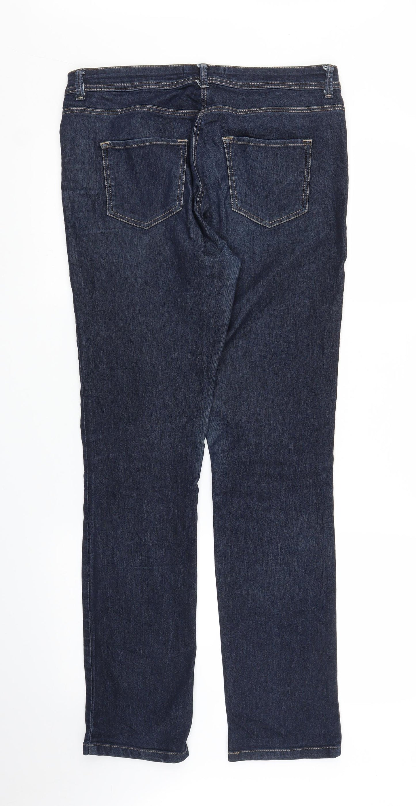 Wallis Womens Blue  Denim Bootcut Jeans Size 12 L30 in