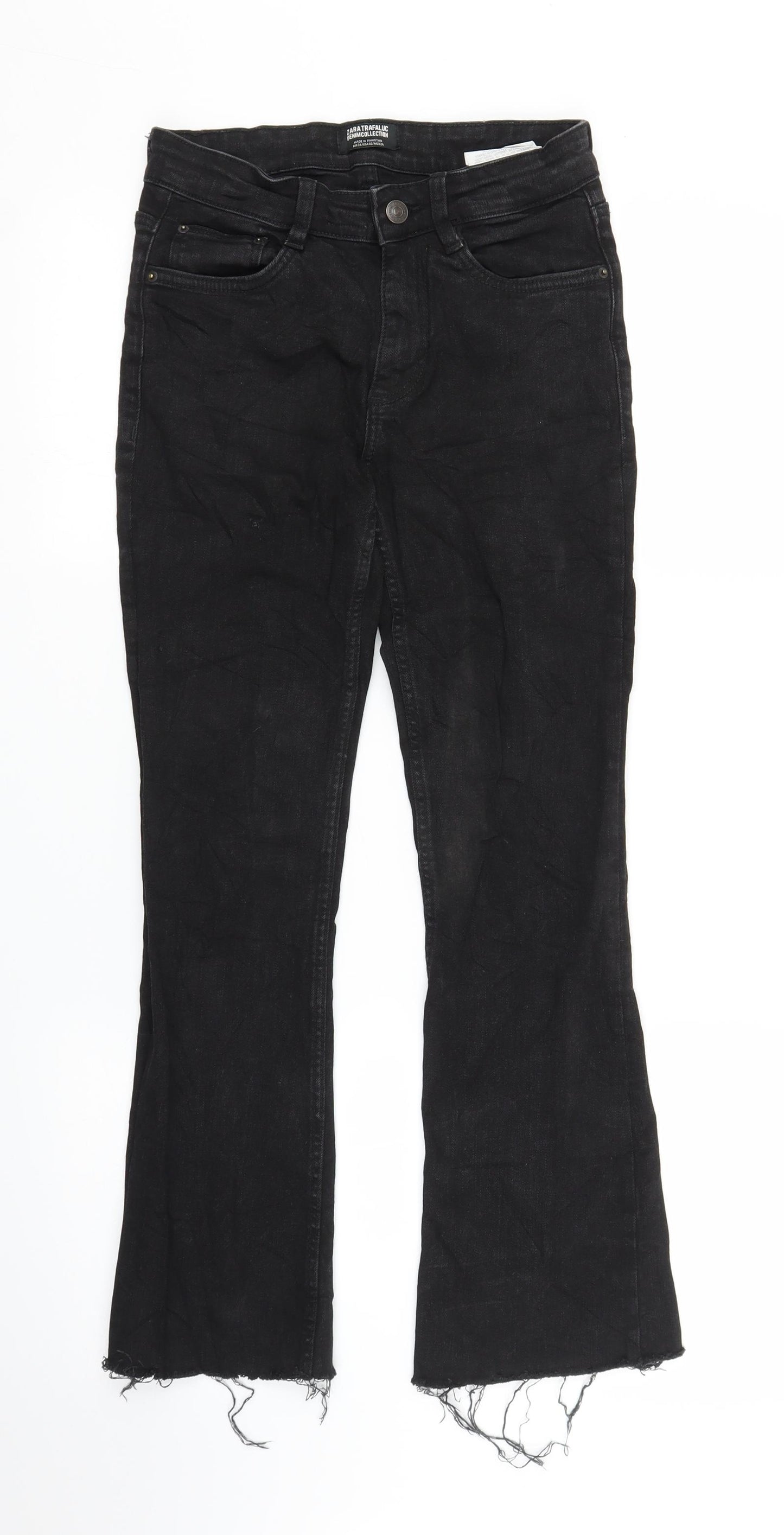 Zara Womens Black  Denim Bootcut Jeans Size 6 L26 in