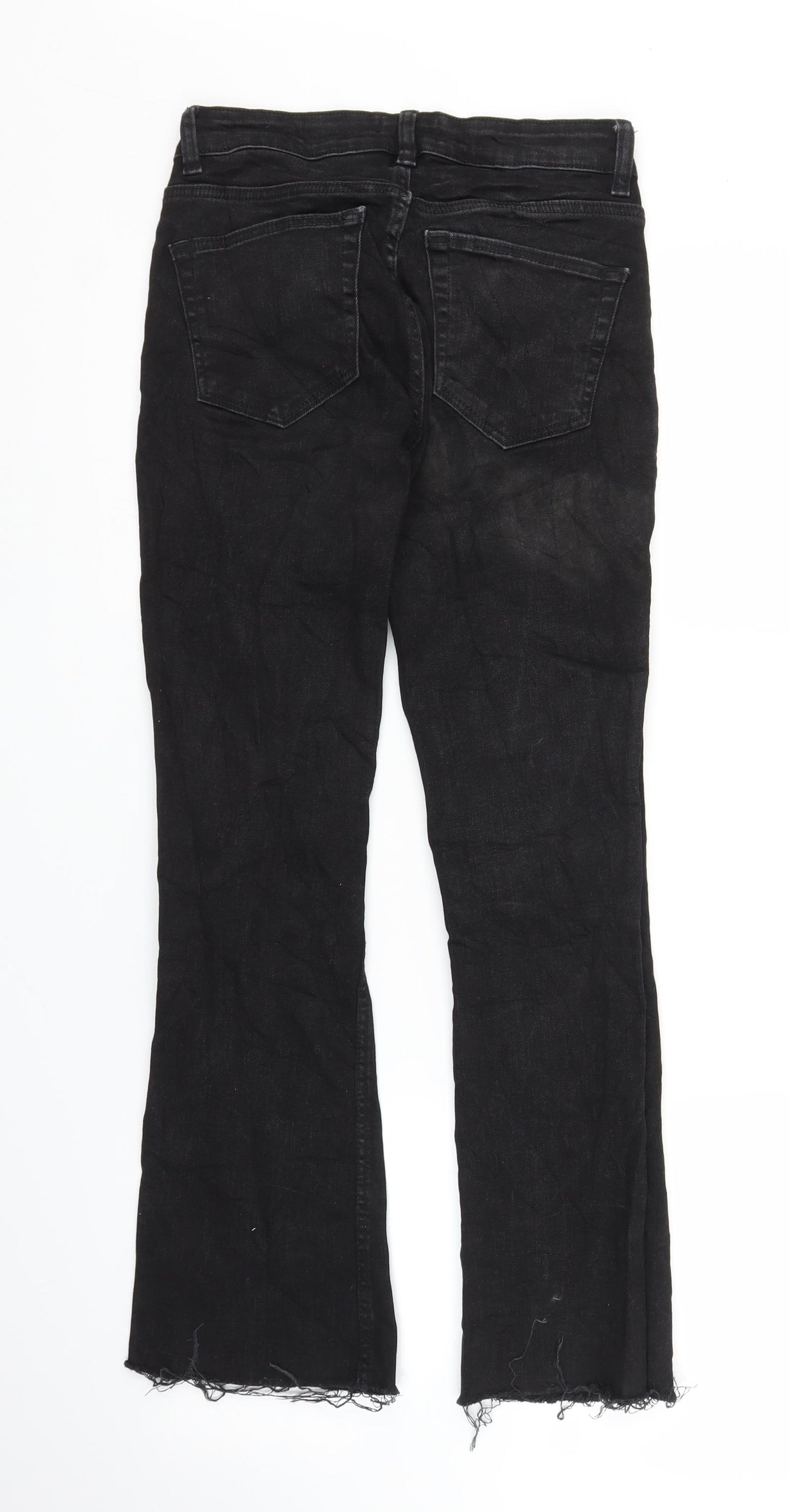Zara Womens Black  Denim Bootcut Jeans Size 6 L26 in