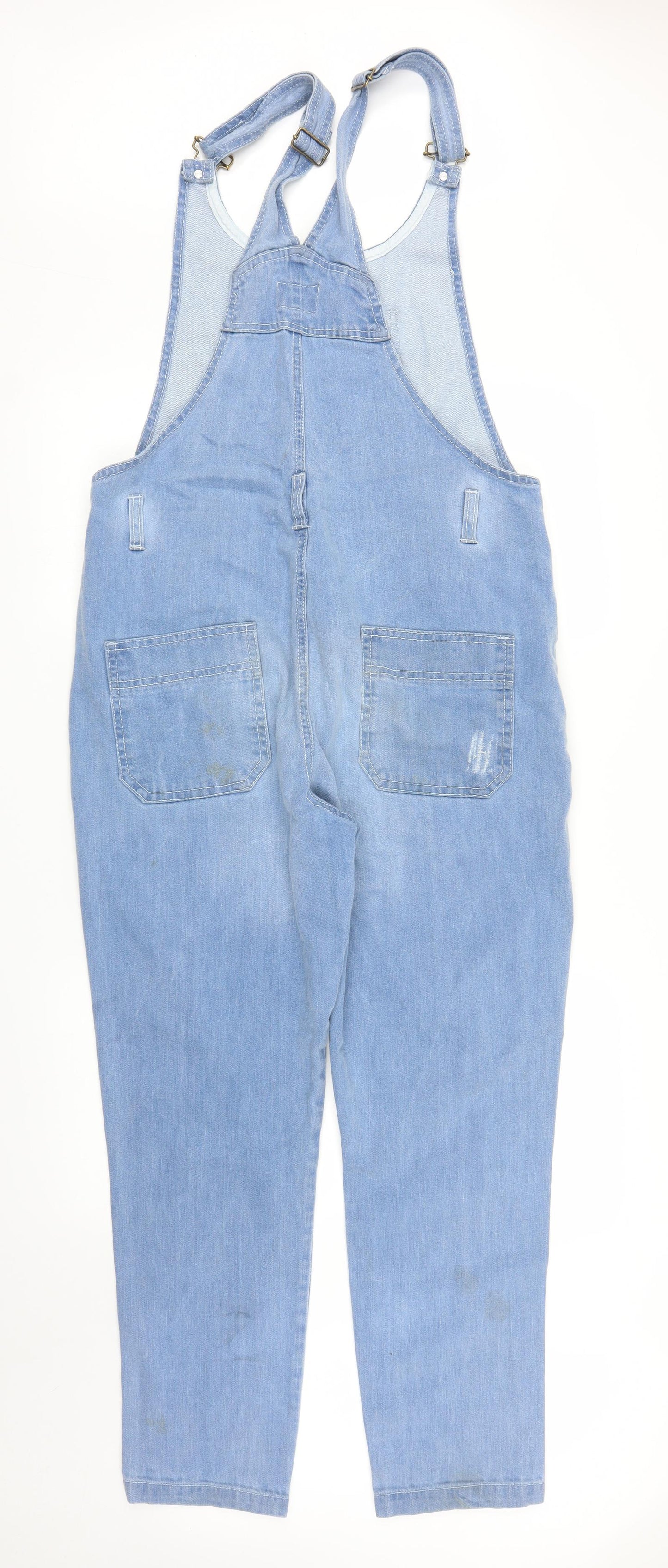 Denim State Womens Blue  Denim Dungarees Trousers Size 18 L28 in