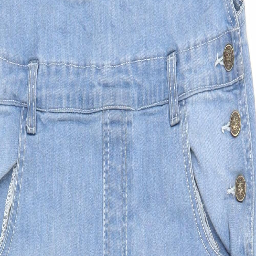 Denim State Womens Blue  Denim Dungarees Trousers Size 18 L28 in