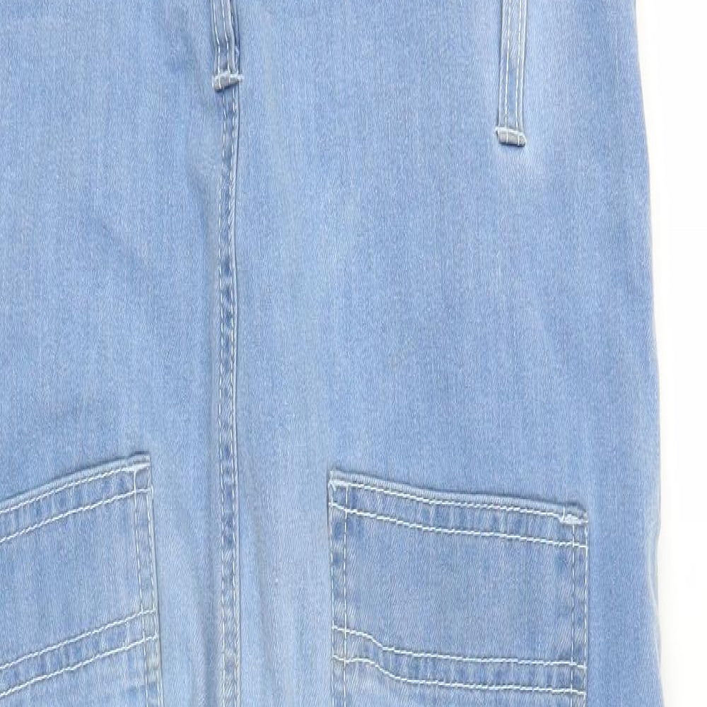 Denim State Womens Blue  Denim Dungarees Trousers Size 18 L28 in