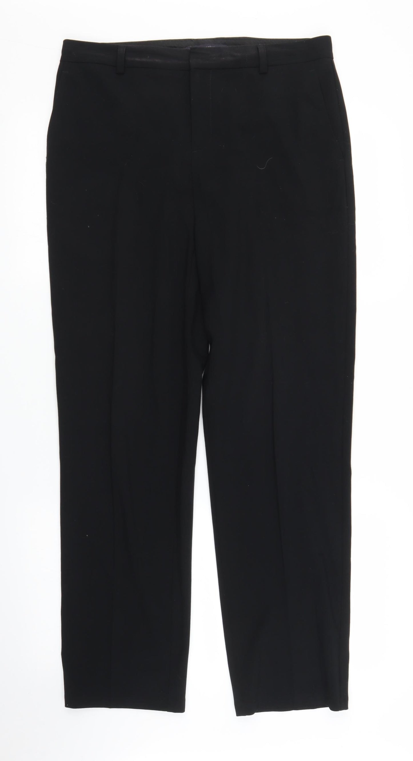 M&S Womens Black   Trousers  Size 12 L29 in