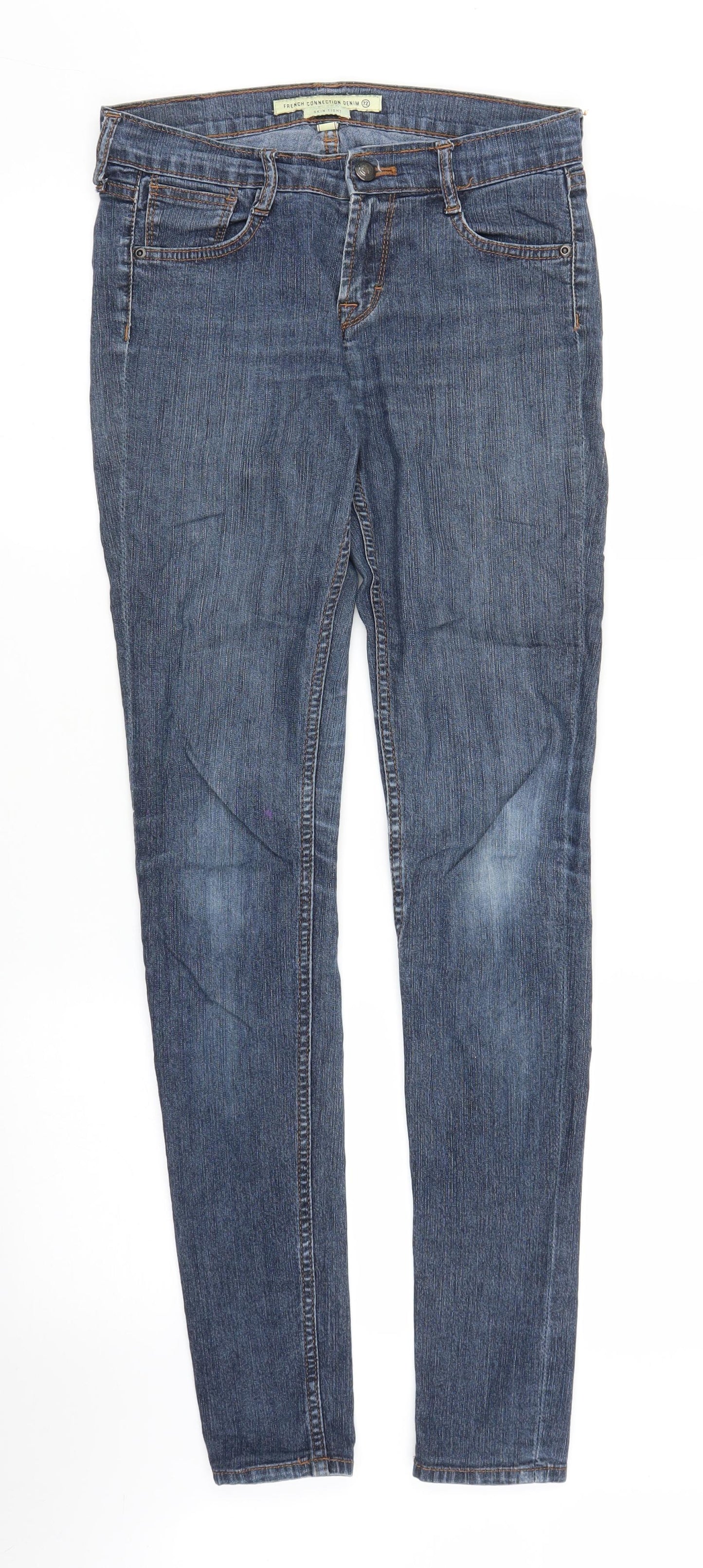 French Connection Womens Blue  Denim Skinny Jeans Size 10 L33 in