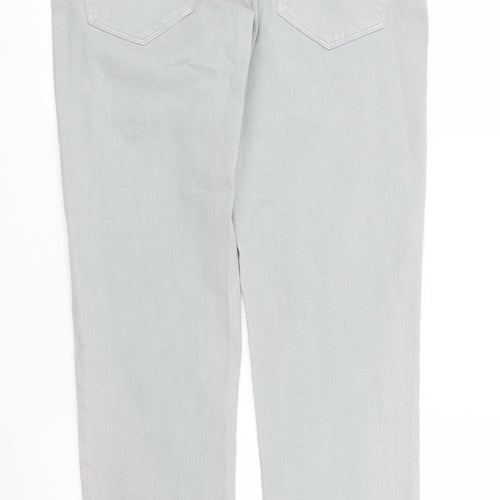 Blue Motion Womens Grey  Denim Tapered Jeans Size 12 L31 in
