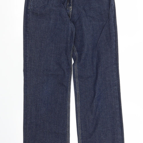 Evie Womens Blue  Denim Mom Jeans Size 12 L28 in