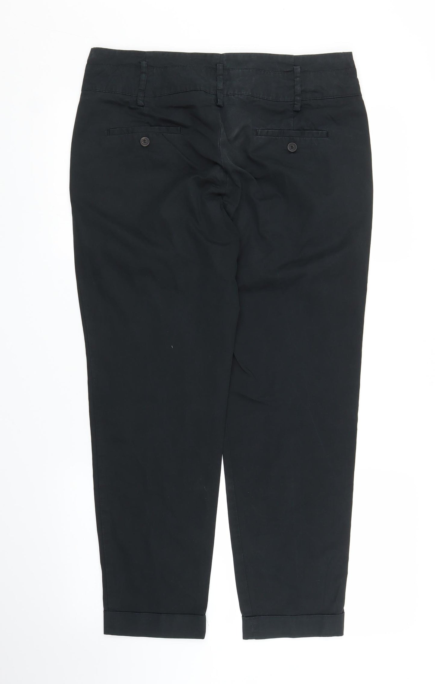 Zara Womens Black   Chino Trousers Size L L26 in