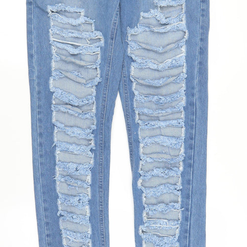 Oro Miss Womens Blue  Denim Straight Jeans Size 8 L32 in