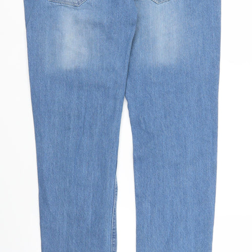 Oro Miss Womens Blue  Denim Straight Jeans Size 8 L32 in