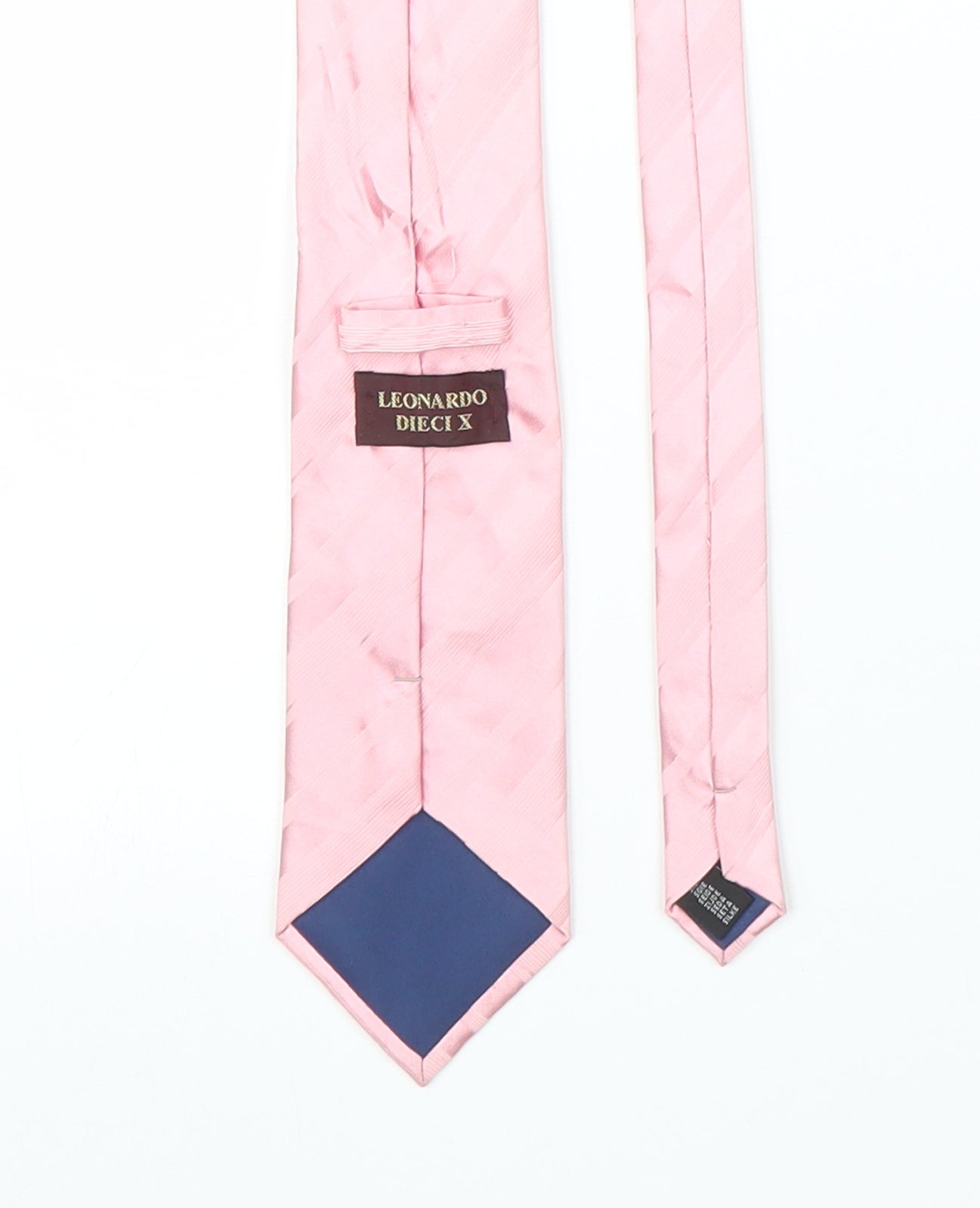 Leonardo Deici x Mens Pink Striped  Pointed Tie One Size