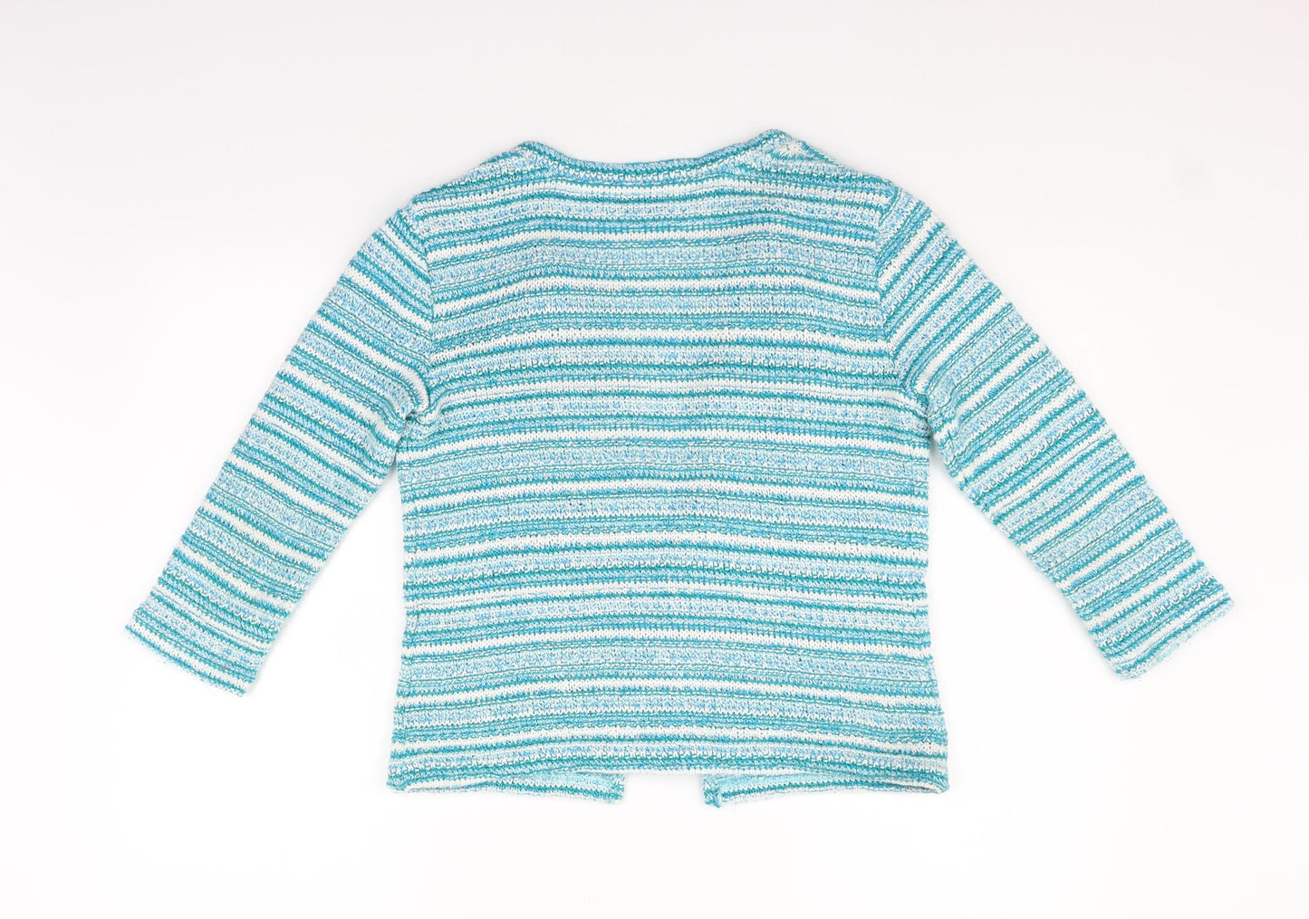 Per Una Womens Blue Striped  Cardigan Jumper Size S