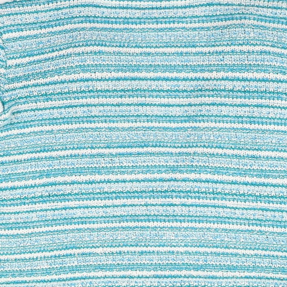 Per Una Womens Blue Striped  Cardigan Jumper Size S