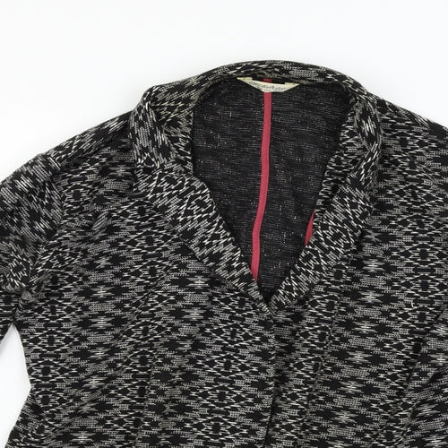 Miss Selfridge Womens Black Geometric  Cardigan Jumper Size 10