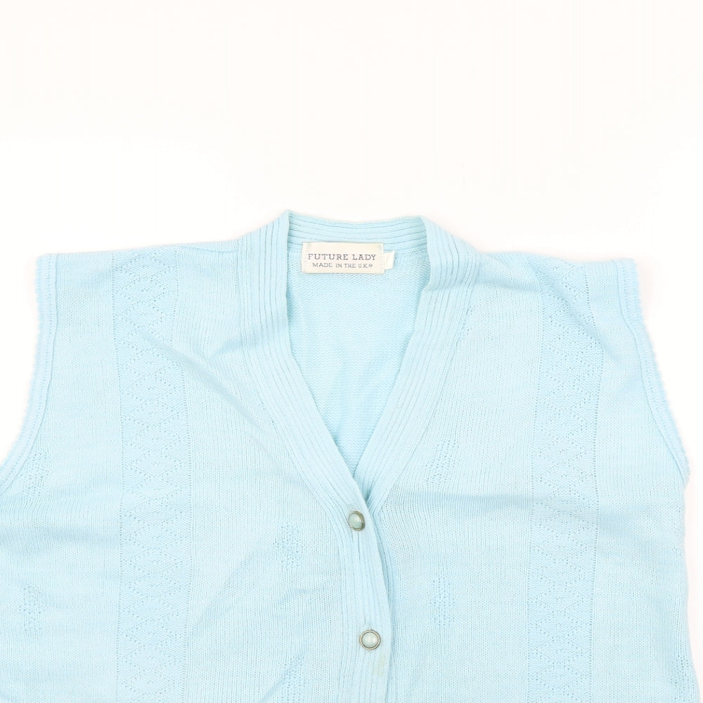 FUTURE LADY Womens Blue   Cardigan Jumper Size XL