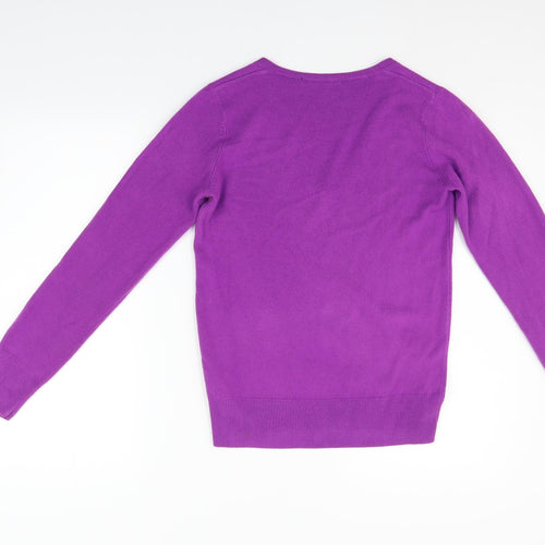 NEXT Womens Purple Houndstooth  Pullover Jumper Size 10