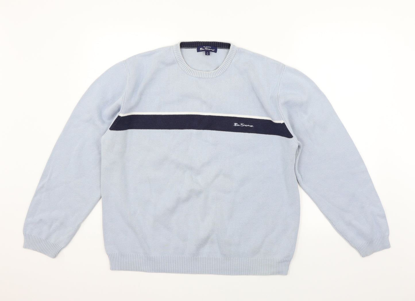 Ben Sherman Mens Blue   Pullover Jumper Size 4XL