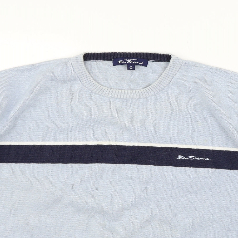Ben Sherman Mens Blue   Pullover Jumper Size 4XL