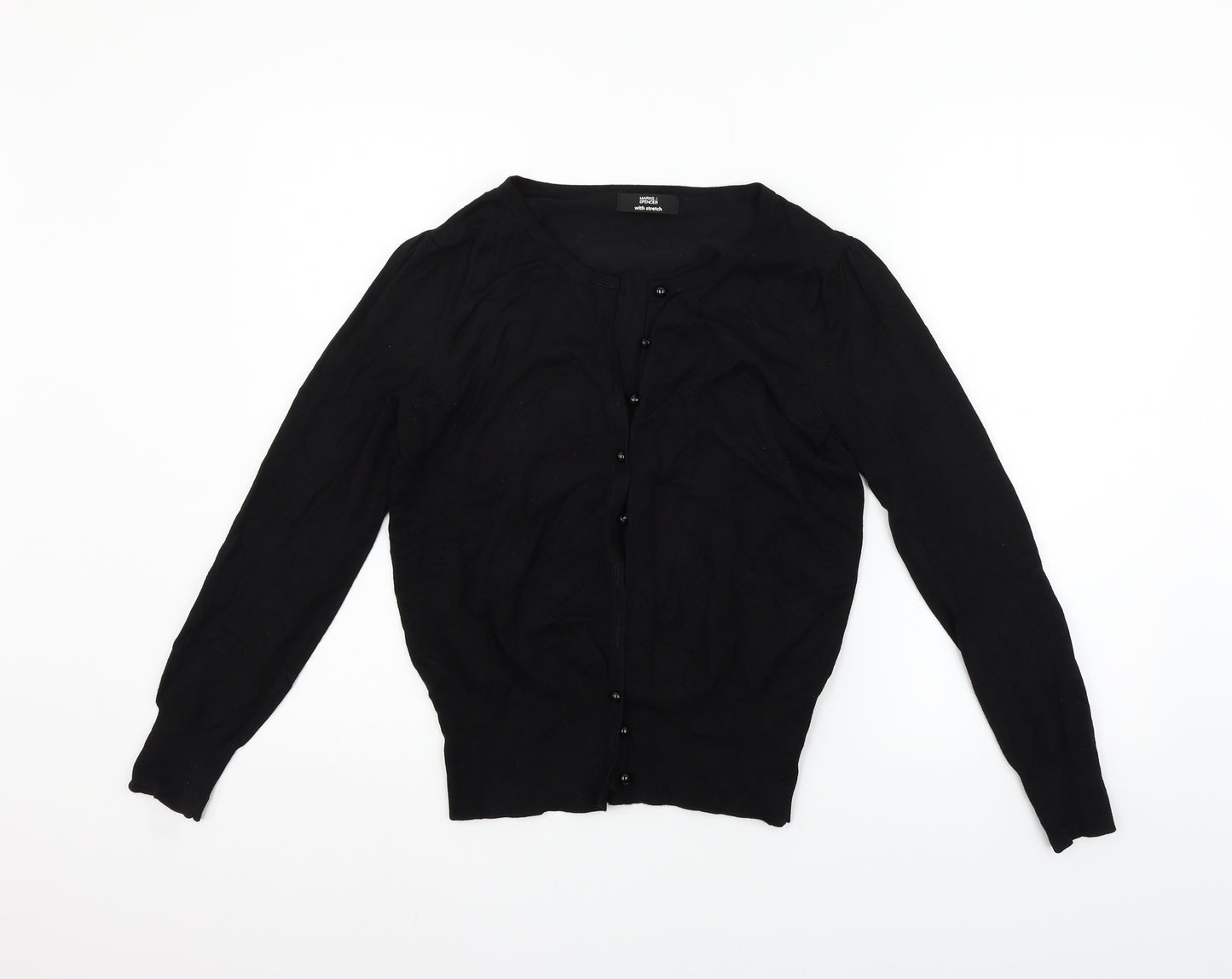 Marks and Spencer Womens Black   Cardigan Jumper Size 10