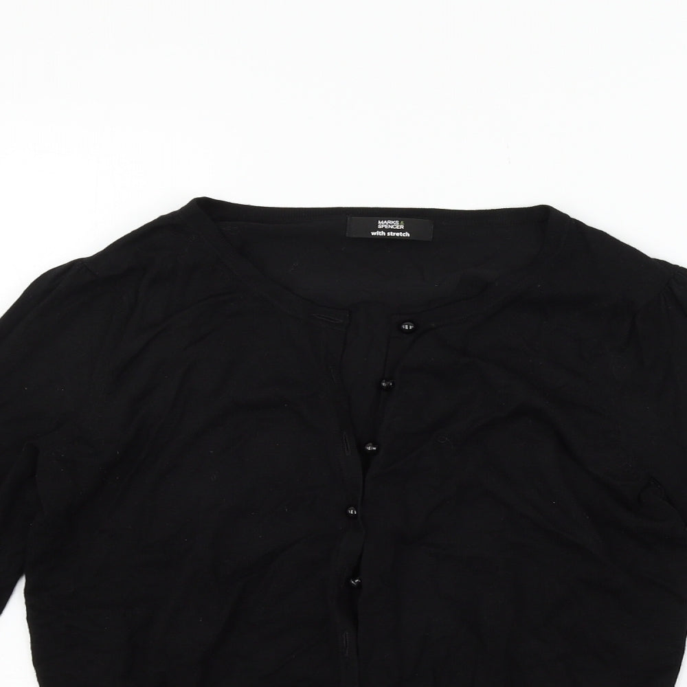 Marks and Spencer Womens Black   Cardigan Jumper Size 10