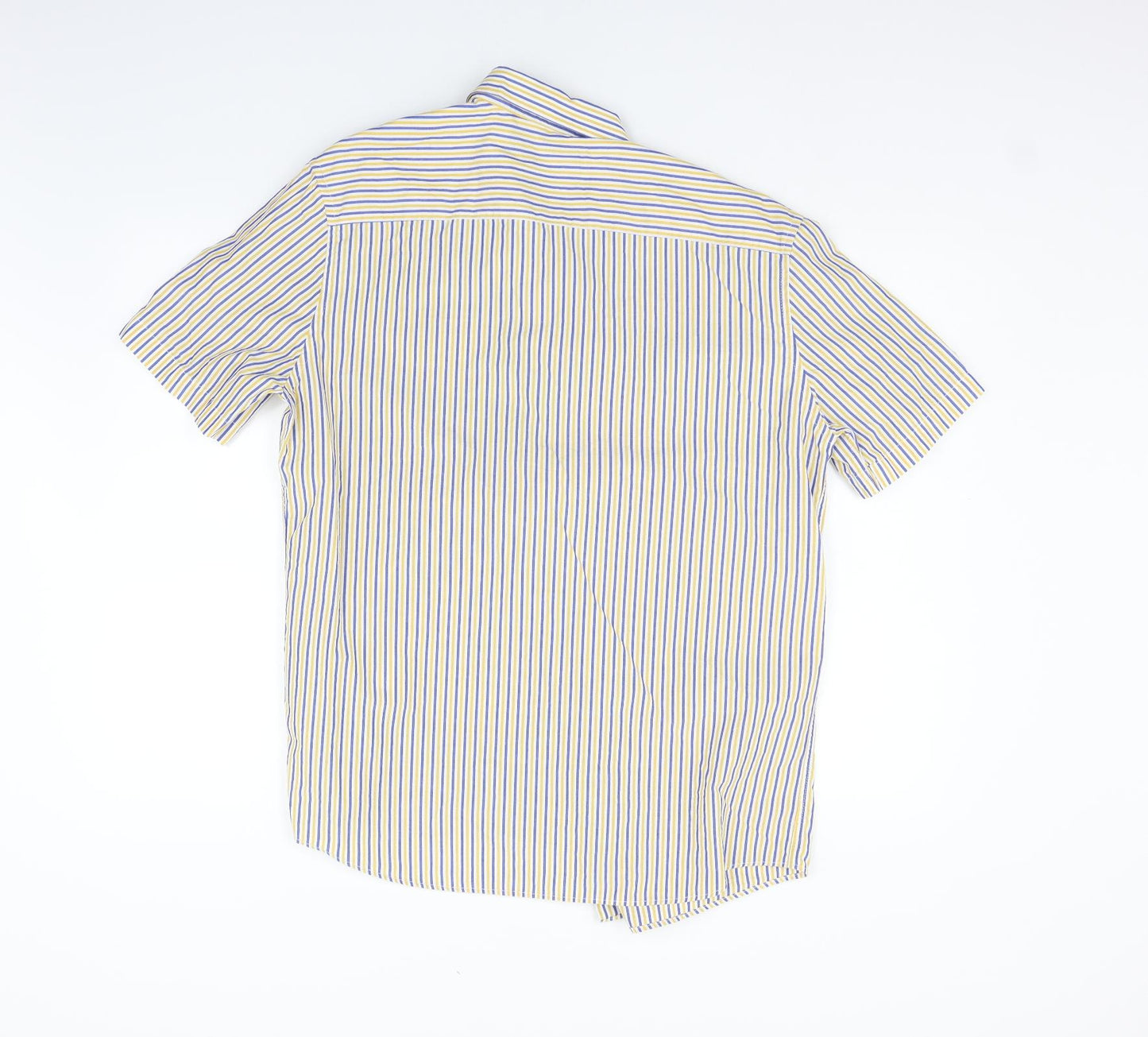Marks and Spencer Womens White Striped  Basic Button-Up Size M