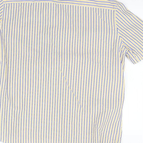 Marks and Spencer Womens White Striped  Basic Button-Up Size M