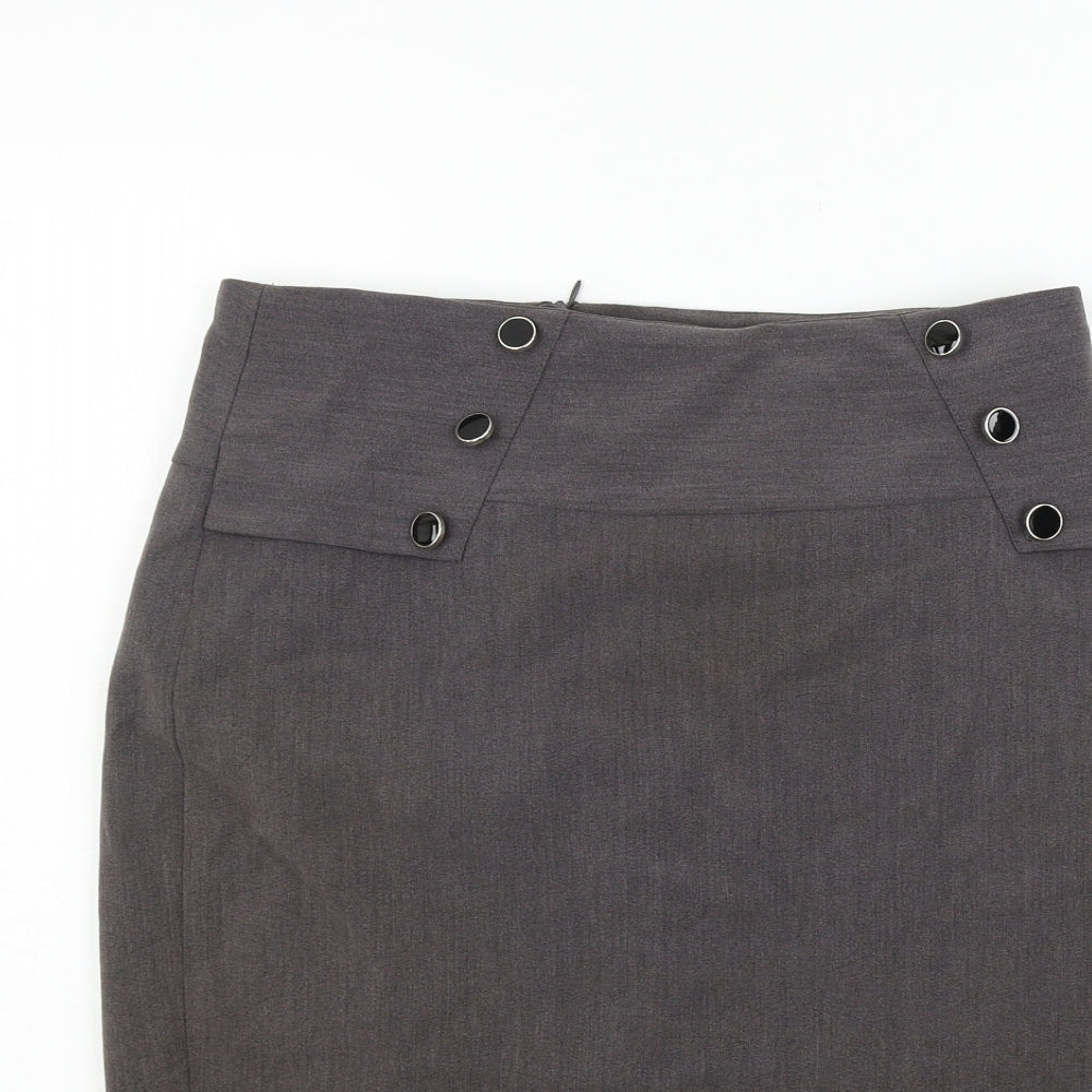 Papaya Womens Grey   Flare Skirt Size 12