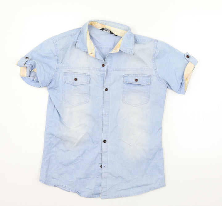 Preworn Womens Blue   Basic Button-Up Size M