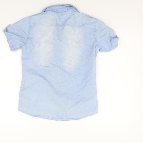 Preworn Womens Blue   Basic Button-Up Size M