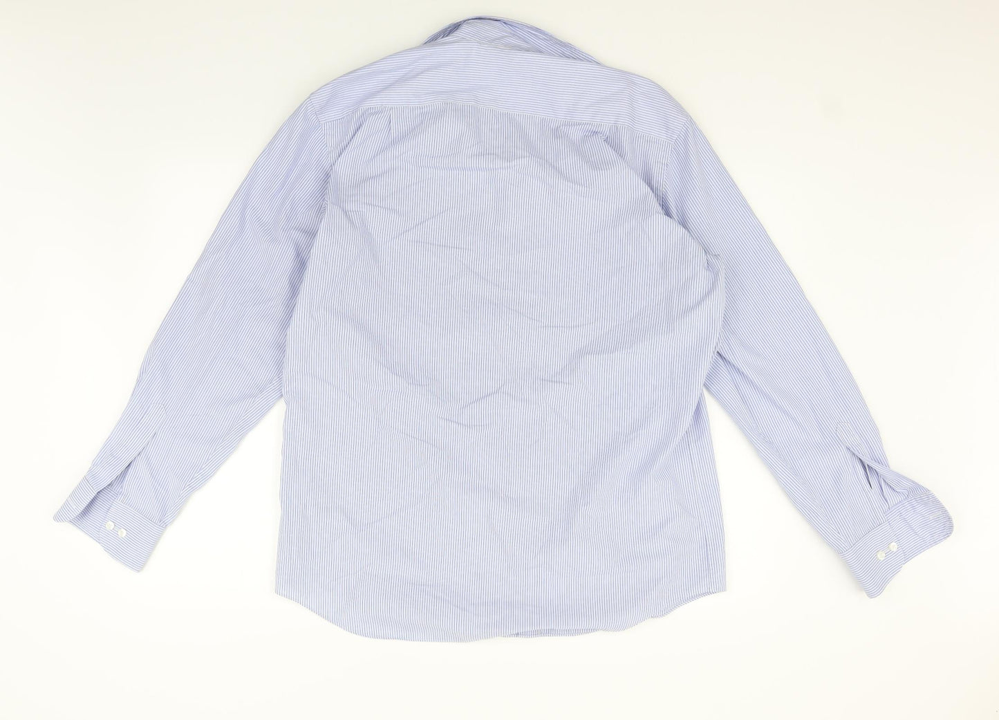Marks and Spencer Mens Blue Polka Dot   Button-Up Size 16