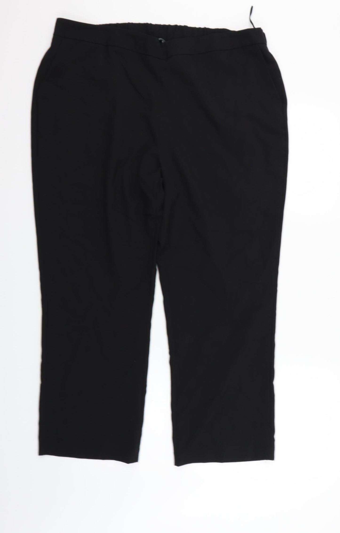 Preworn Womens Black   Trousers  Size 18 L26 in