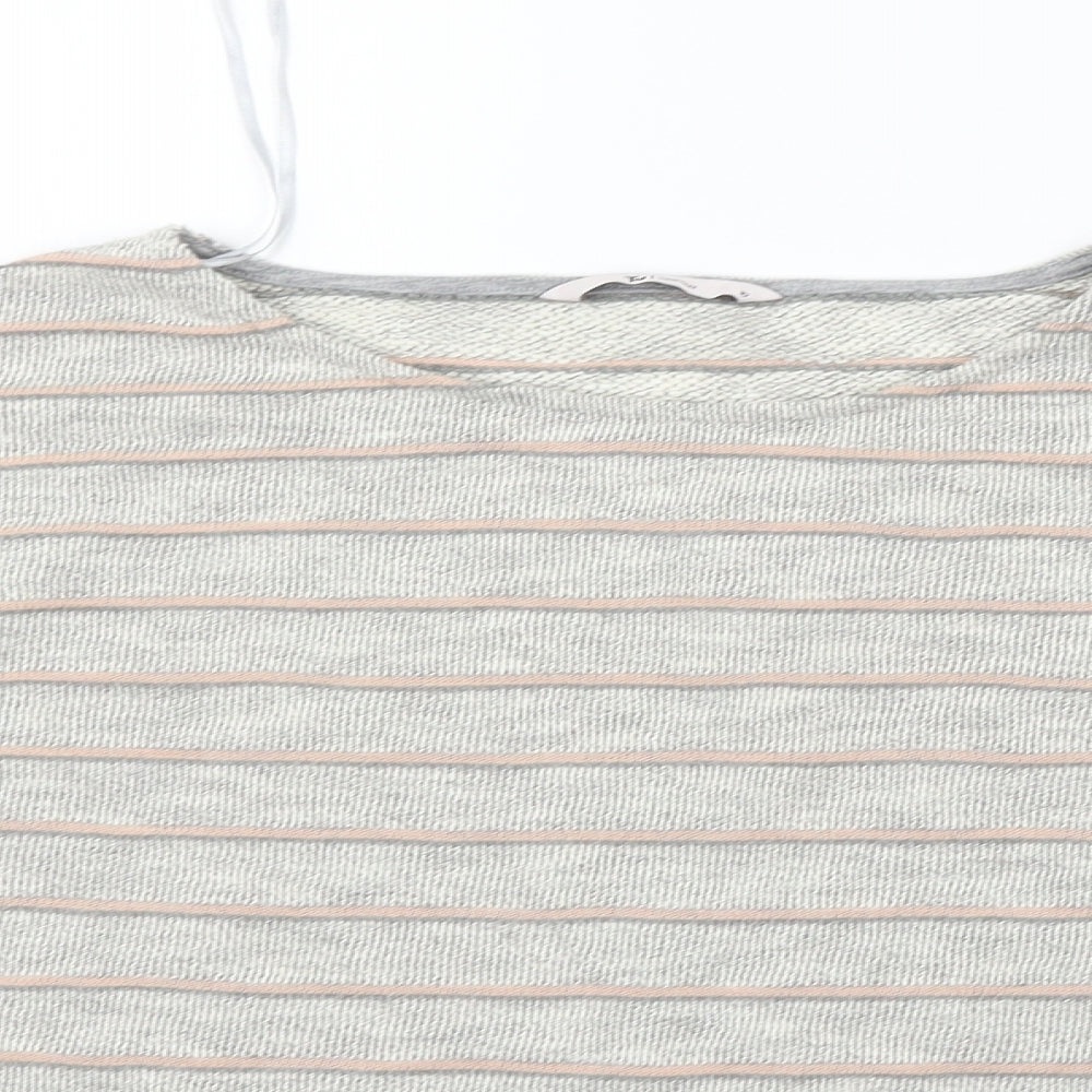 TU Womens Grey Striped  Pullover Jumper Size 10