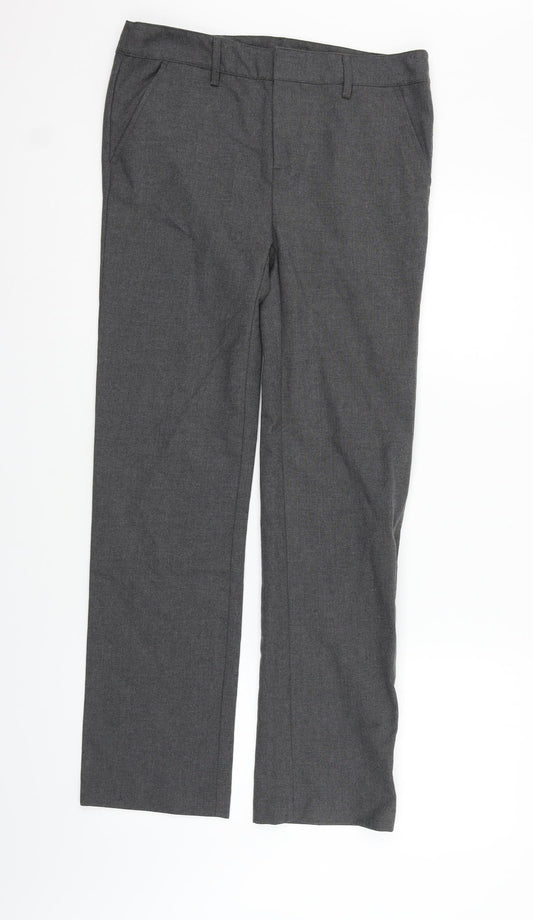 Front view of Debenhams girls’ grey cropped trousers, size 14, years