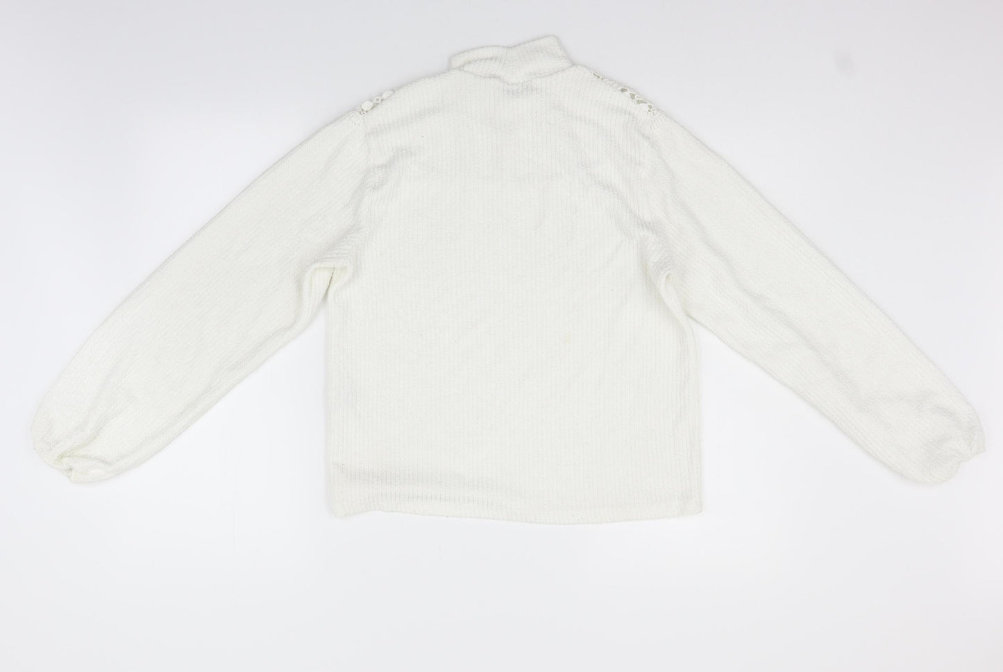 Zara Womens White   Pullover Jumper Size M