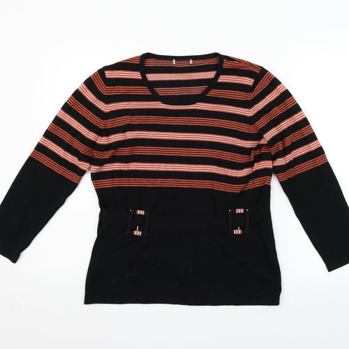Preworn Womens Beige Striped  Pullover Jumper Size L