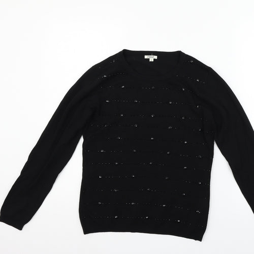 //text.. Womens Black   Pullover Jumper Size S