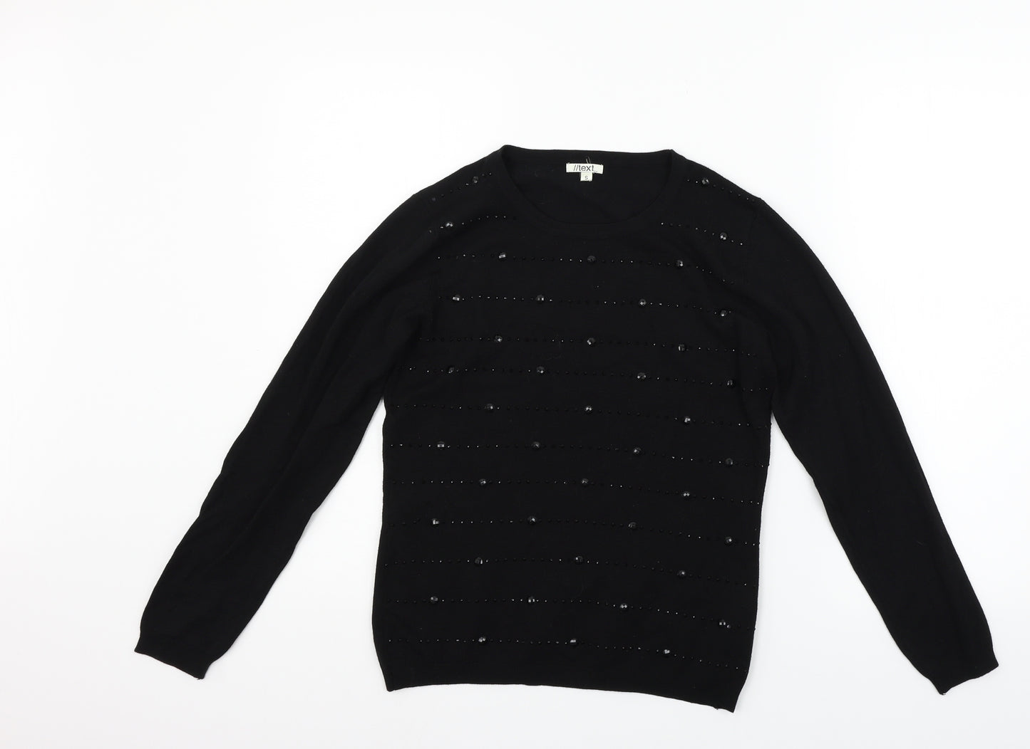 //text.. Womens Black   Pullover Jumper Size S