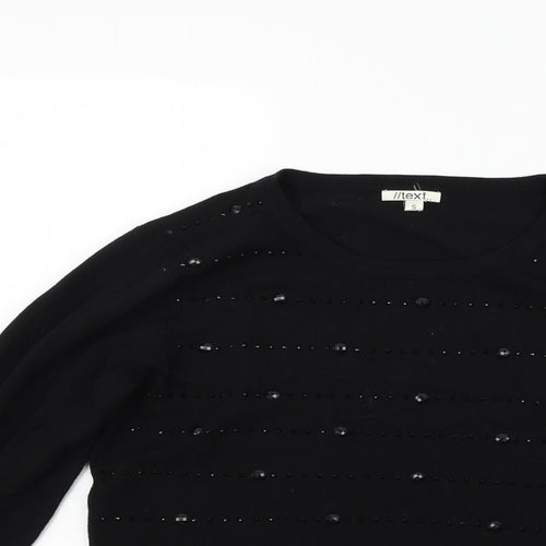 //text.. Womens Black   Pullover Jumper Size S
