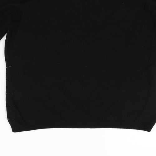 //text.. Womens Black   Pullover Jumper Size S