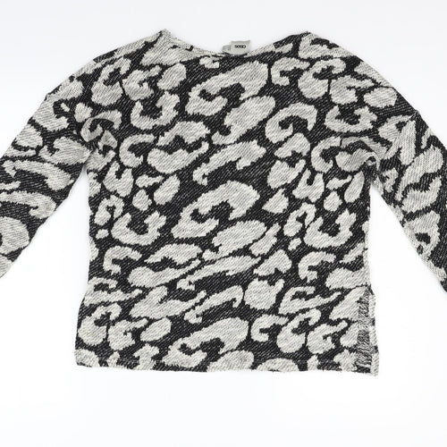 ASOS Womens Black Geometric  Pullover Jumper Size 10